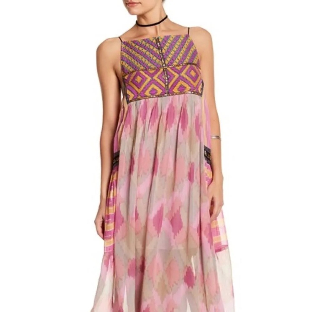 Free People Home Sweet Home Embroidered Dress